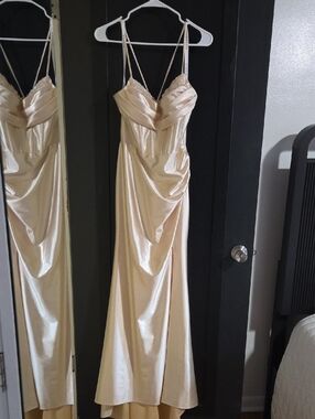 Azazie Champagne Gown